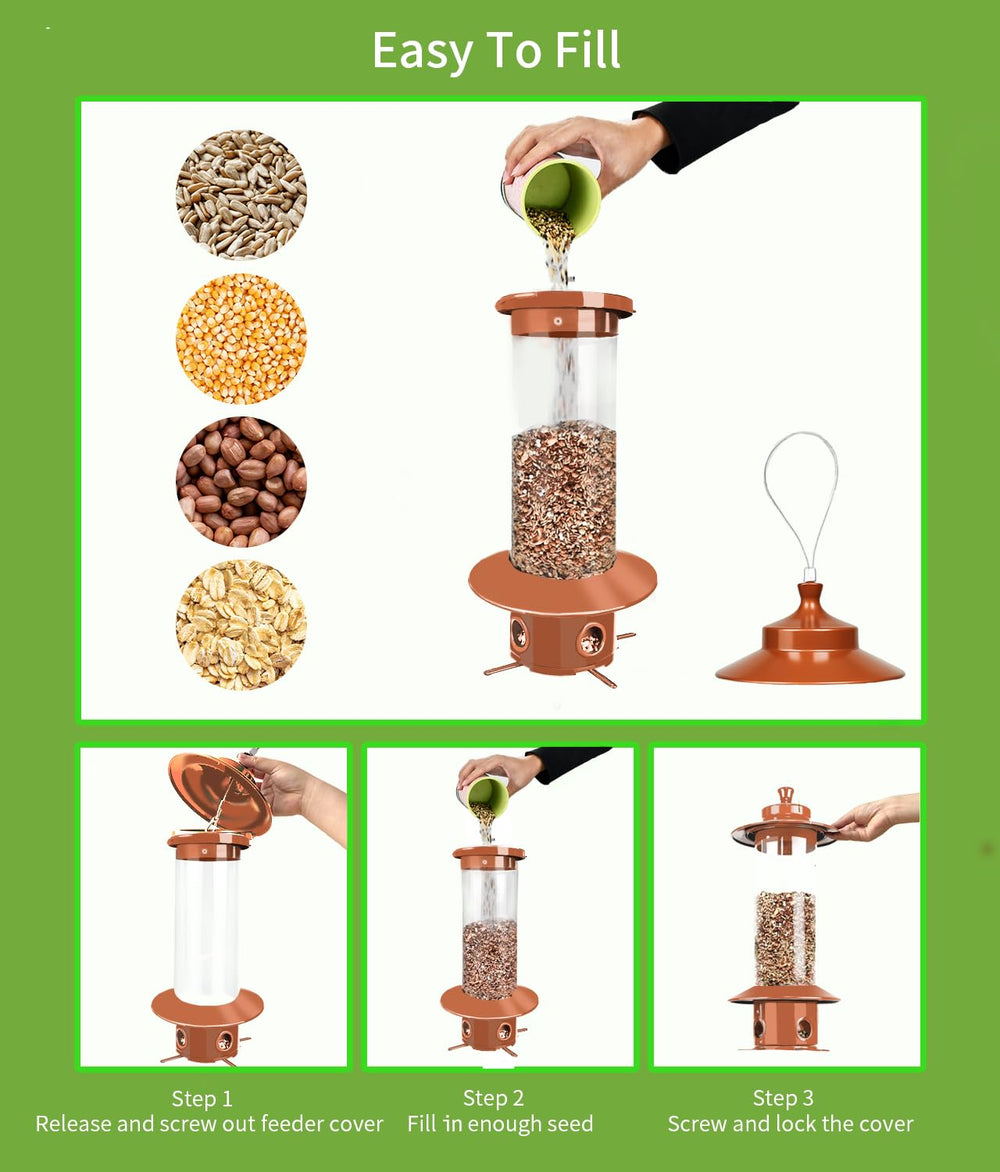 LYKENTOR clear PC container lets you check seed levels at a glance