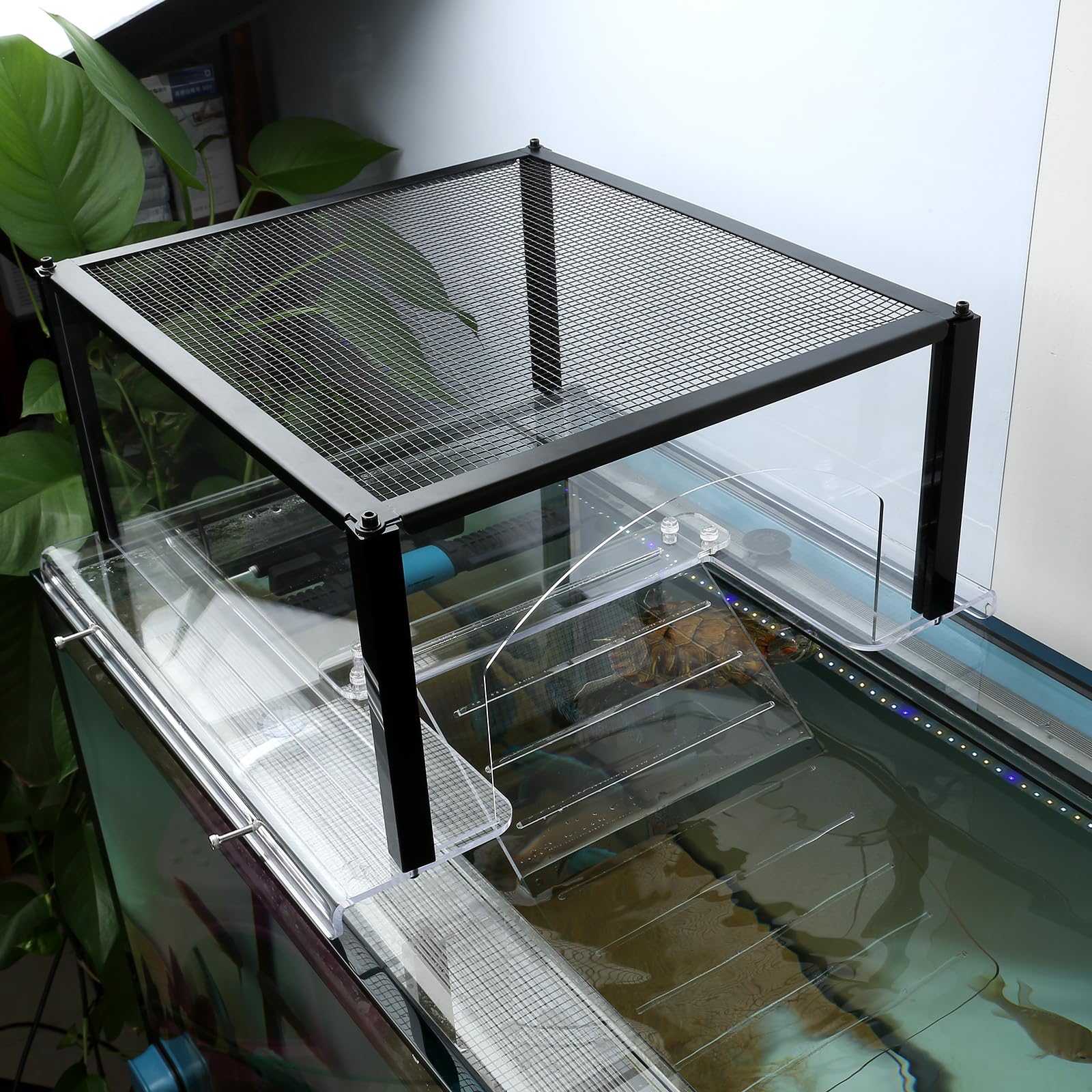 LYL LEYOULAND Turtle Topper durable pillar-supported platform for stable basking.