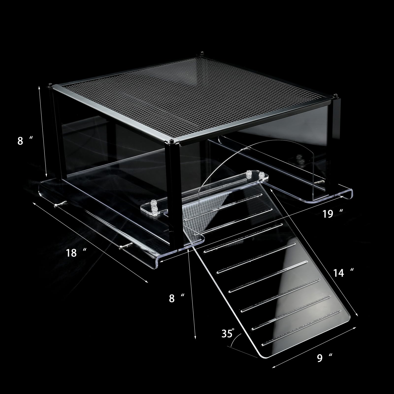 LYL LEYOULAND Turtle Topper heat lamp-ready top supports direct warmth.