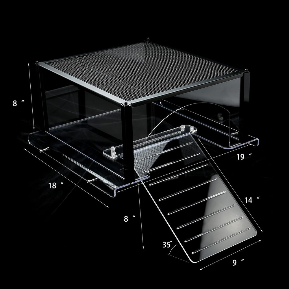 LYL LEYOULAND Turtle Topper heat lamp-ready top supports direct warmth.