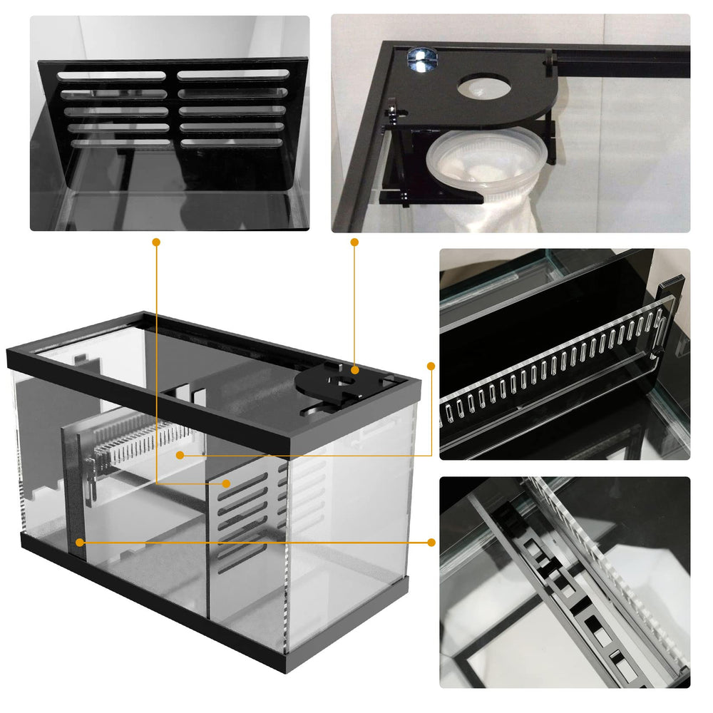 LYL LEYOULAND sump baffle internal width measure for proper Aqueon fit.