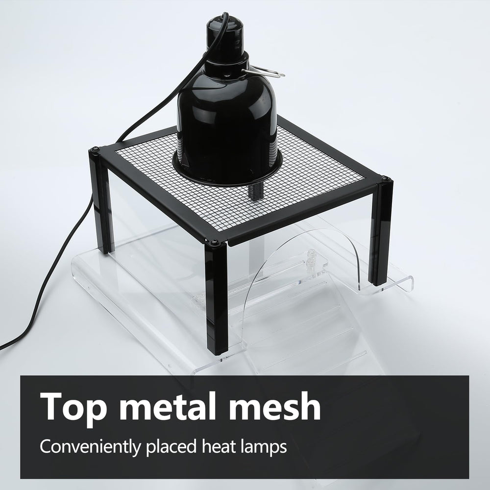 LYL LEYOULAND Turtle Topper metal mesh top supports heat lamps directly.