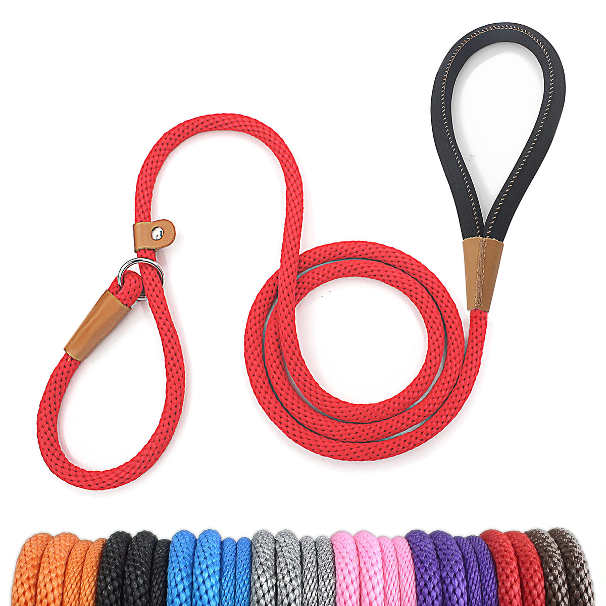 Lynxking slip lead 5ft padded-handle for comfortable, controlled walks.