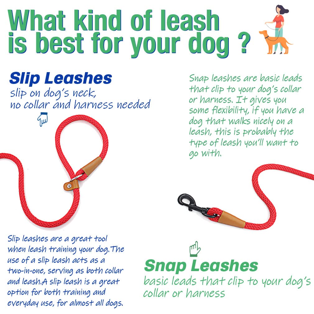 Lynxking slip lead 6ft strong-braided-rope provides durable training during outdoor runs.