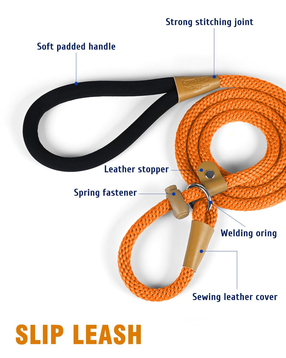 Lynxking half-inch diameter leash offers comfortable grip and durability for everyday use