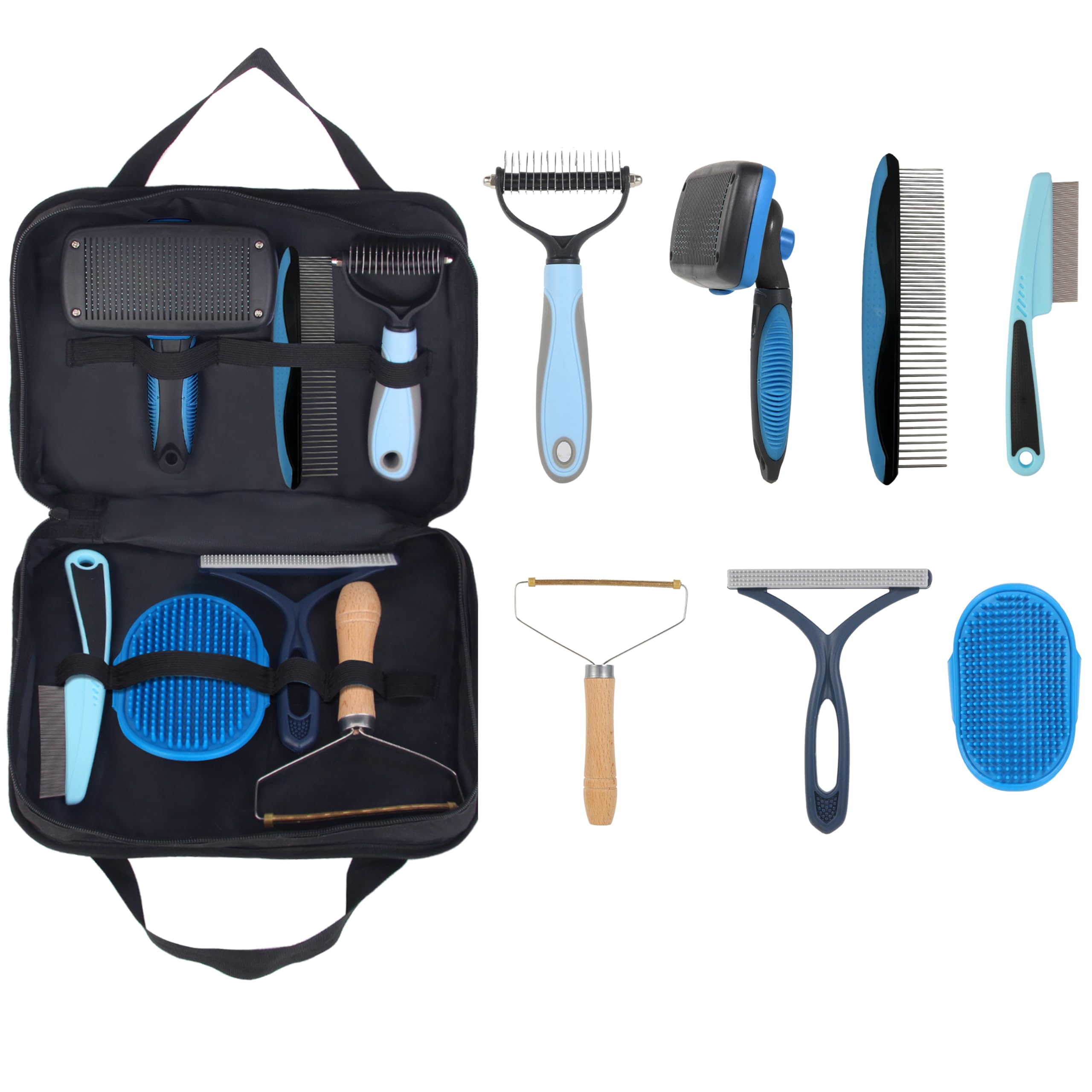 LYONGSMENT 7-in-1 deshedding tool close-up for efficient fur removal
