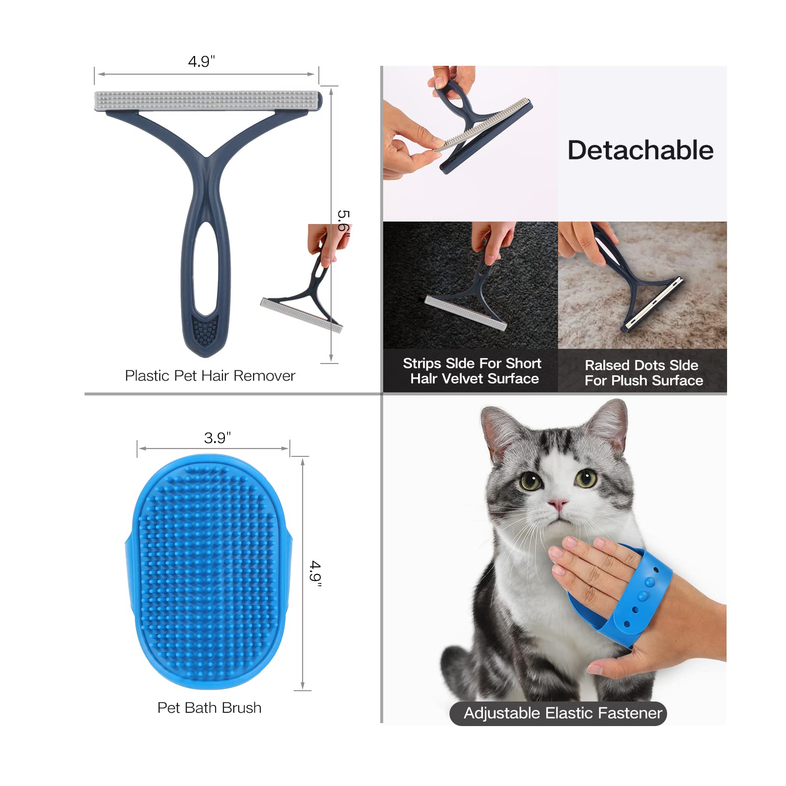 LYONGSMENT pet bath washing brush for even shampoo distribution