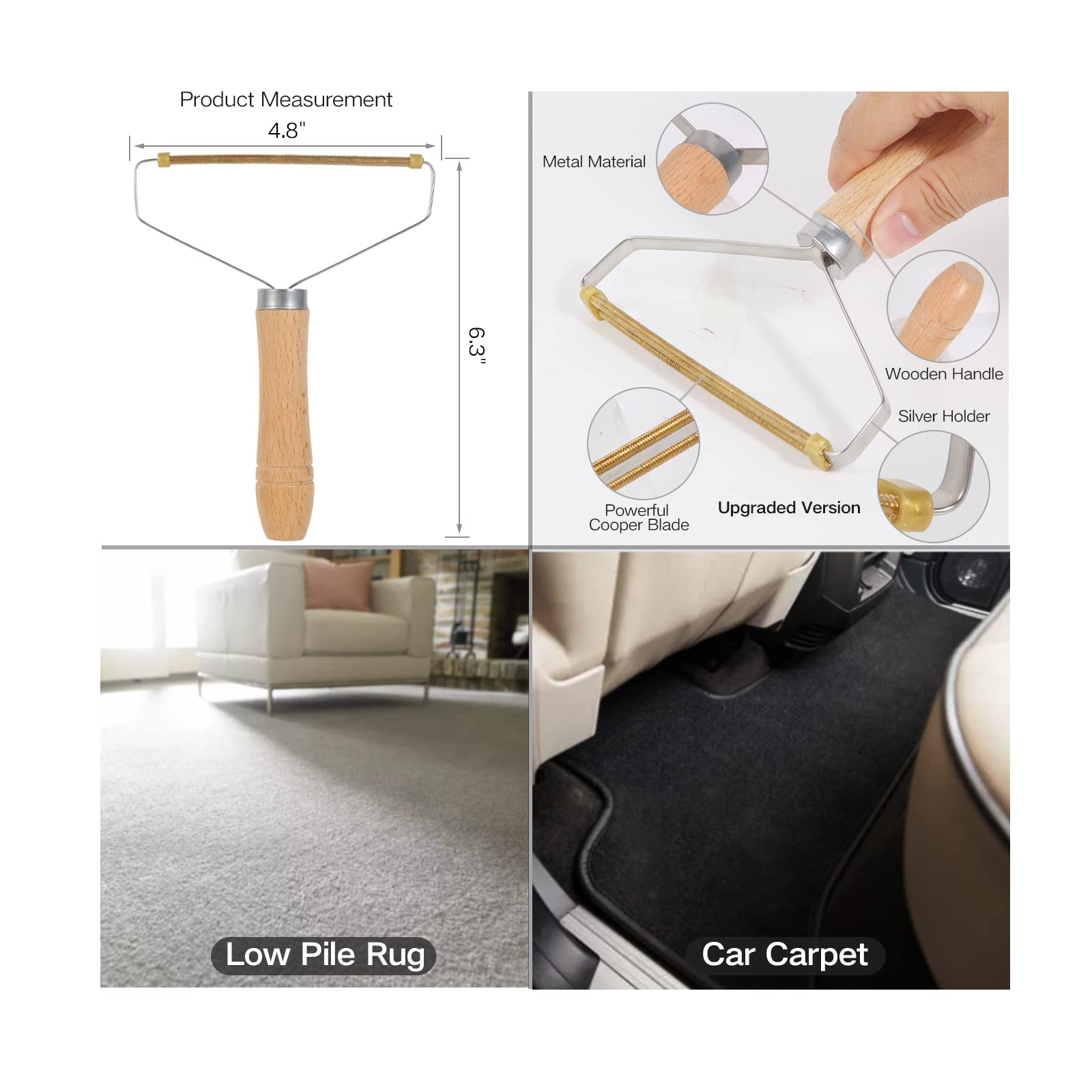 LYONGSMENT plastic hair remover tool aiding fabric and furniture cleaning