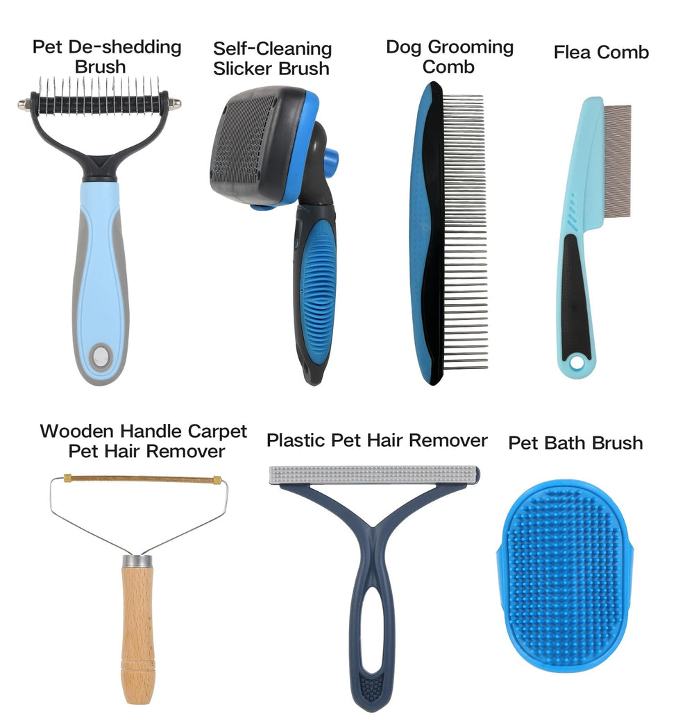 LYONGSMENT self-cleaning slicker brush in action for tangle-free grooming
