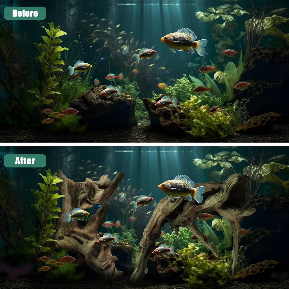 LYPHARD AQUARIUMS driftwood piece with moss-ready surface supports terrarium microhabitats