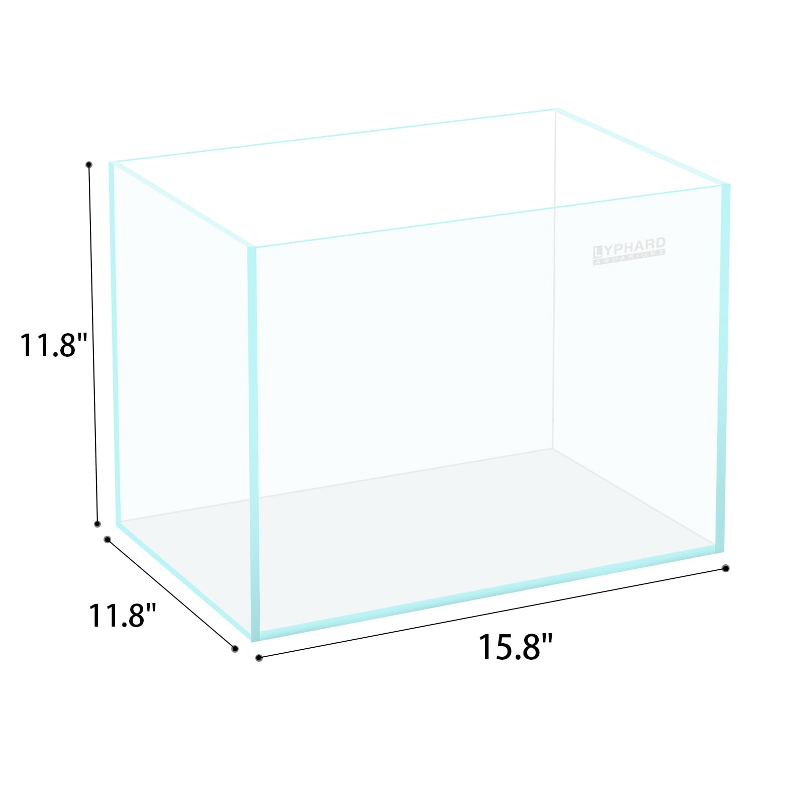 LYPHARD AQUARIUMS ultra-clear low-iron glass close-up highlighting clarity