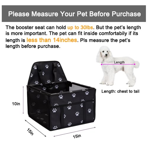 Lyricalife Puppy Car Seat offers compact booster for elevated visibility and comfort.