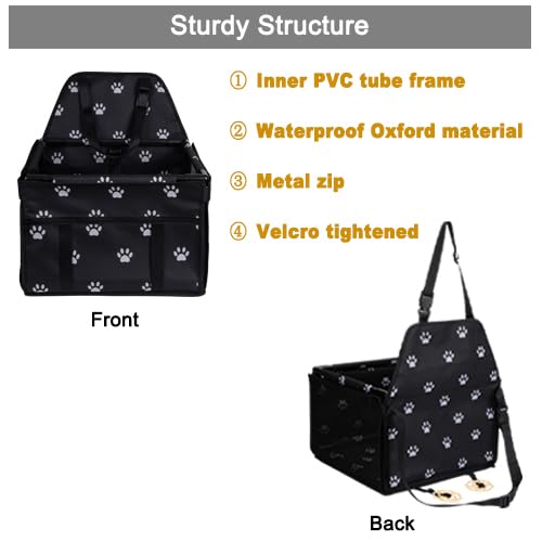 Lyricalife Puppy Car Seat features a shortened safety leash with rotary hook for controlled movement.