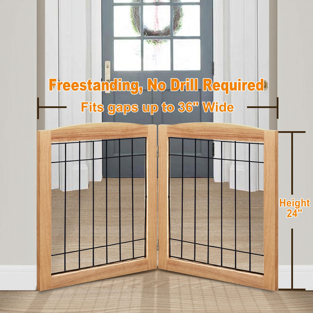 LZRS chew-resistant dog gate with metal rails deters chewing during play indoors.