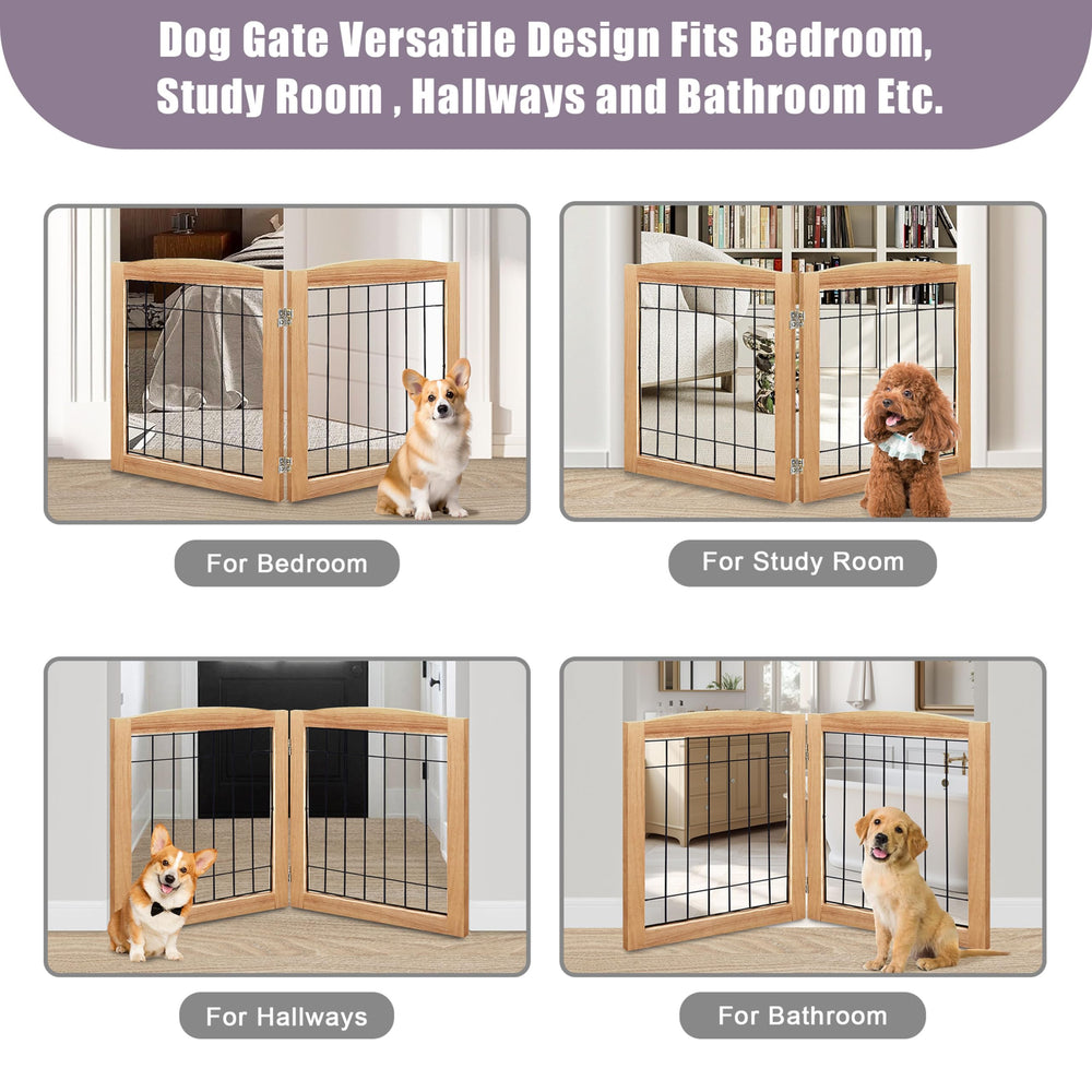 LZRS compact storage dog gate folds flat for easy transport.