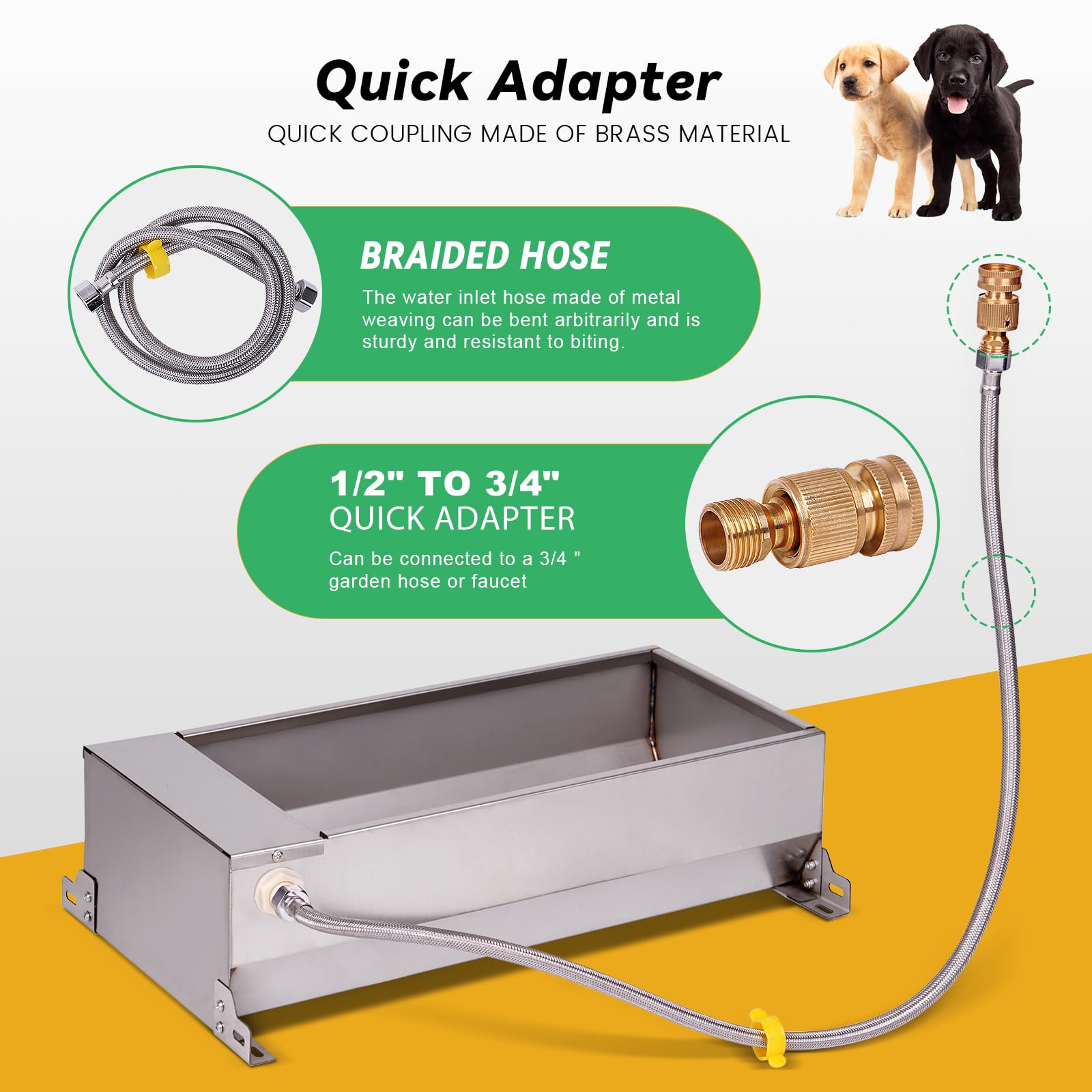 LZWUNYXE 3/4 inch hose connection for quick setup