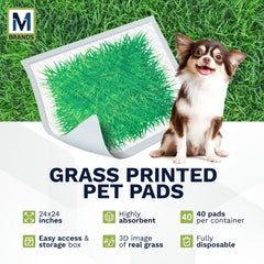 M BRANDS Big Dawg 24x24in pet pad on floor for quick potty breaks.