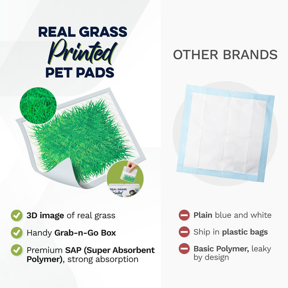 M BRANDS Big Dawg crate-friendly grass-pads for versatile placement.