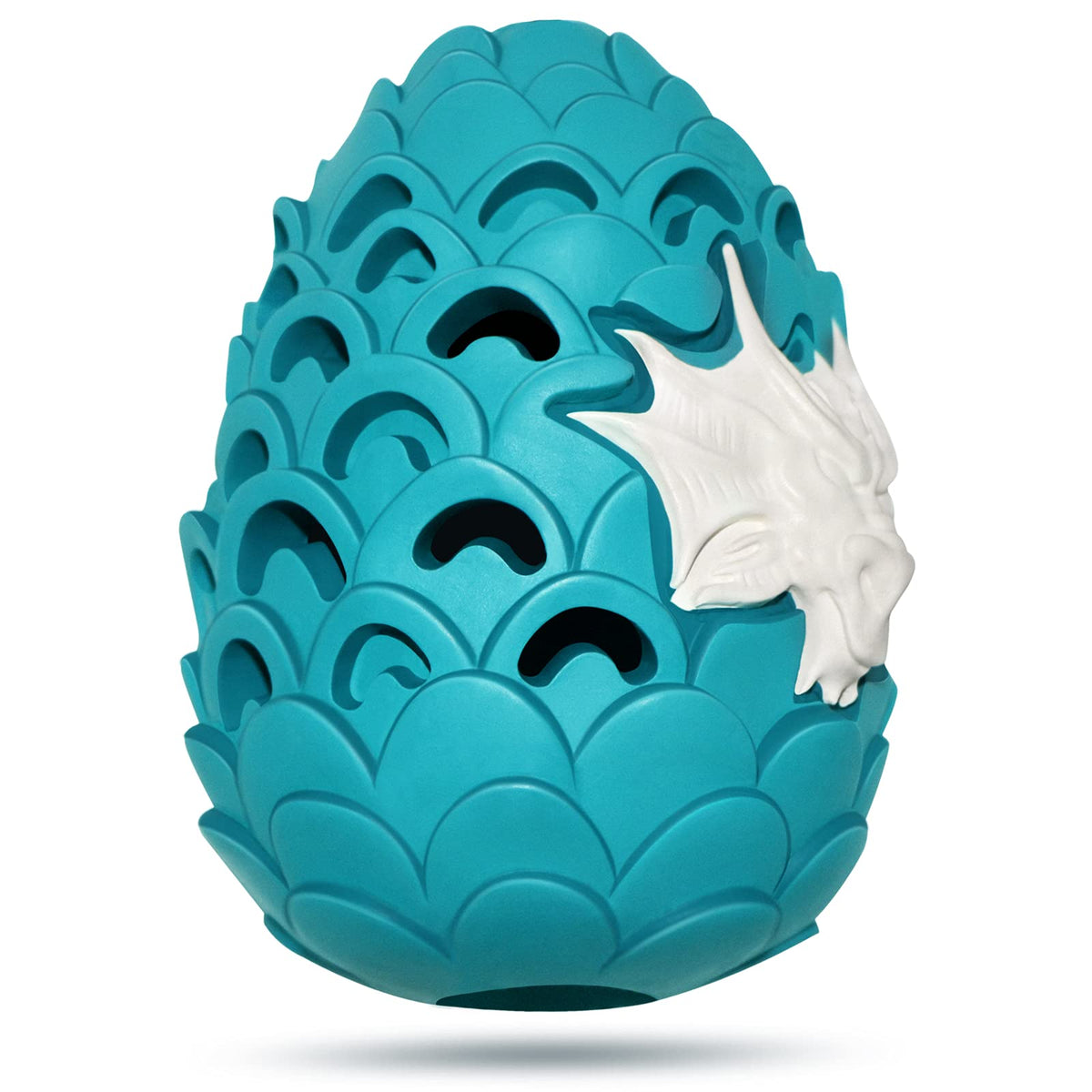M.C.works Dragon Egg dog toy blue for powerful chewers and fetch play