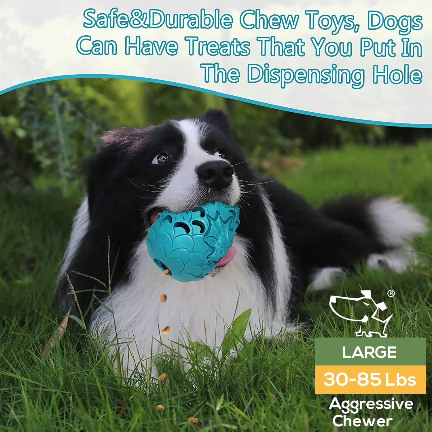 M.C.works Dragon Egg fetch-ready toy accommodates large breeds and active play