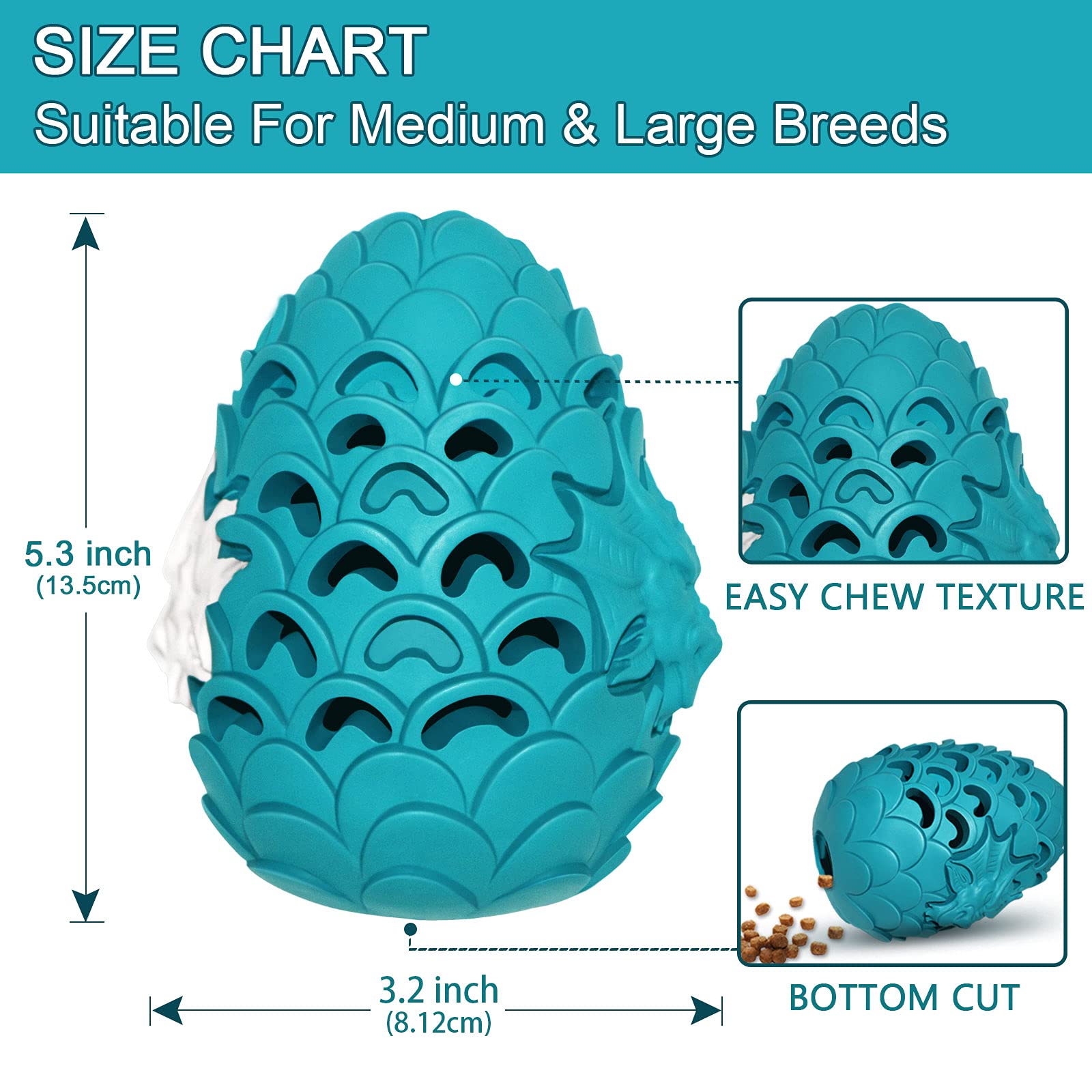 M.C.works Dragon Egg toy treat-dispensing feature supports brain games and rewards