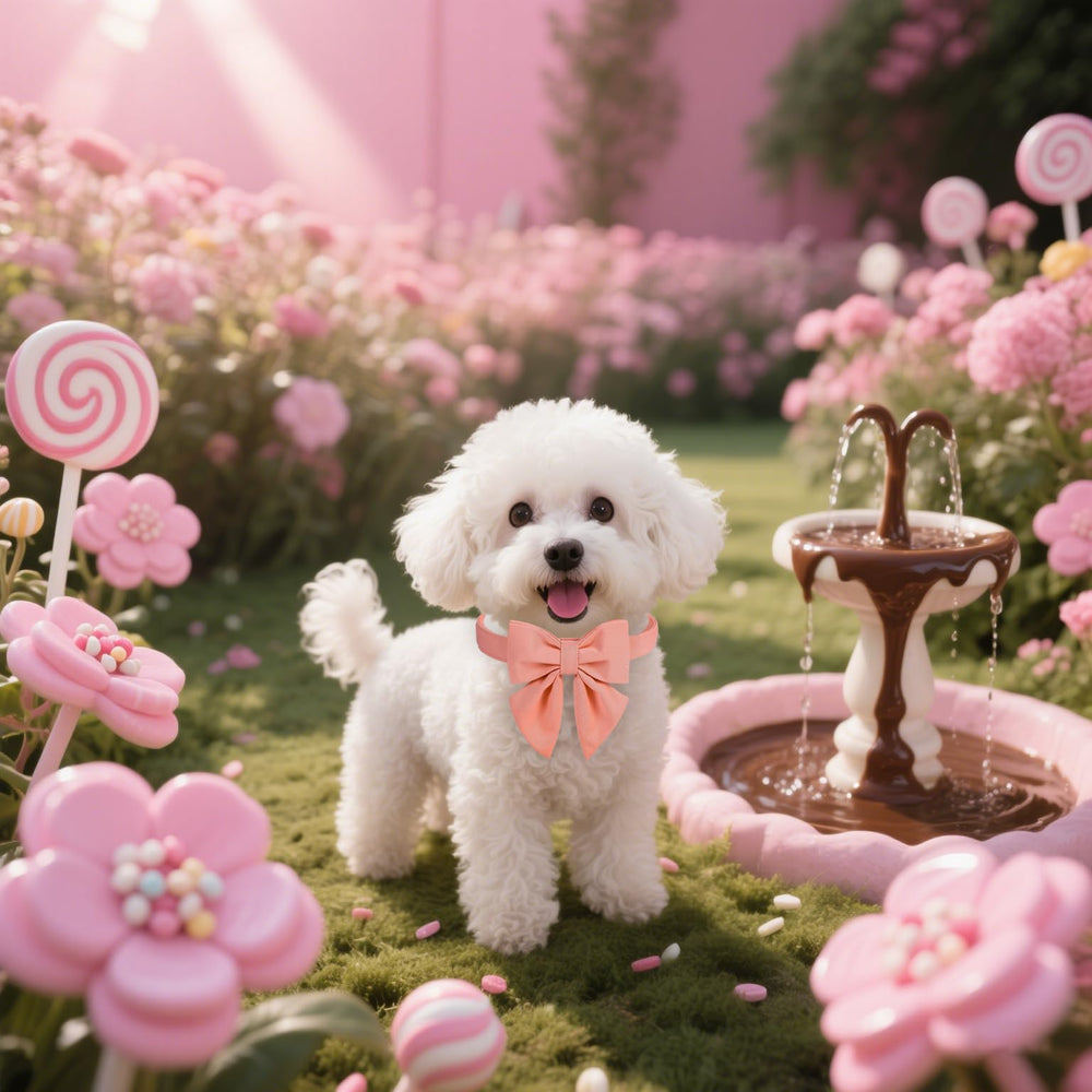 M MACA BATES candy pink collar showcases soft cotton comfort and gentle fit.