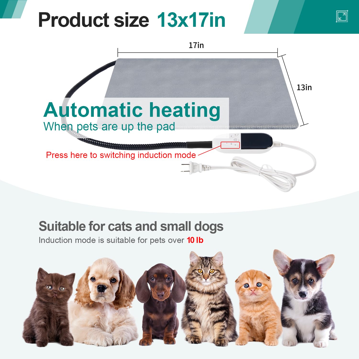 M MIMMU smart cat heating pad temperature display for easy control