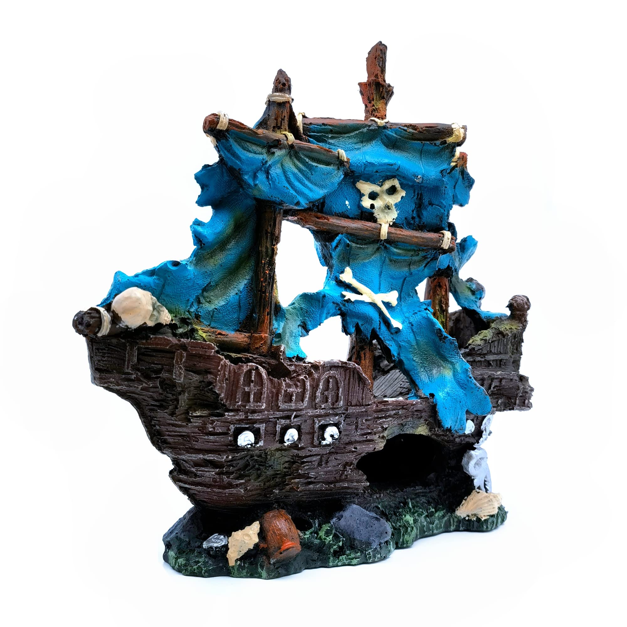 M2cbridge antique roman column ruins aquarium decor creates dramatic backdrop and shelter.