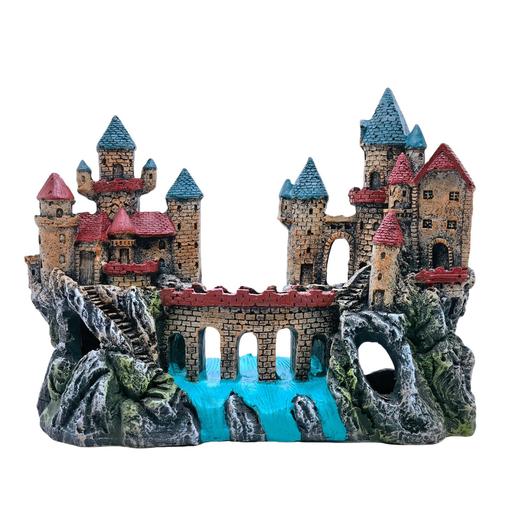 M2cbridge antique-roman-column-ruins provides authentic underwater drama with a natural hiding spot for fish.