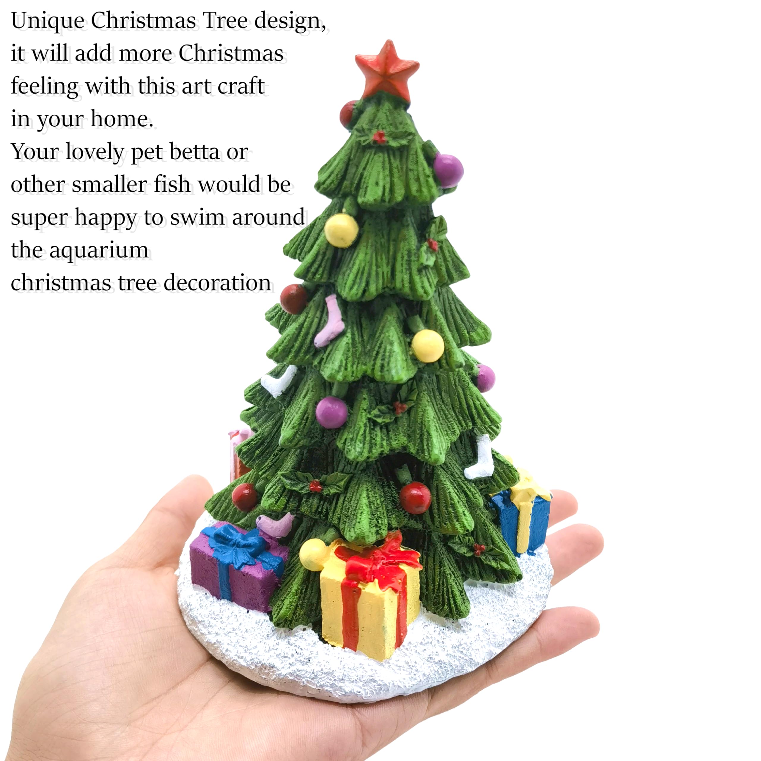 M2cbridge árbol navidad para tanque 5-30 galones, ocupa poco espacio