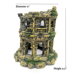 M2cbridge hand-painted-roman-column highlights detailed artistry enriching tank aesthetics.