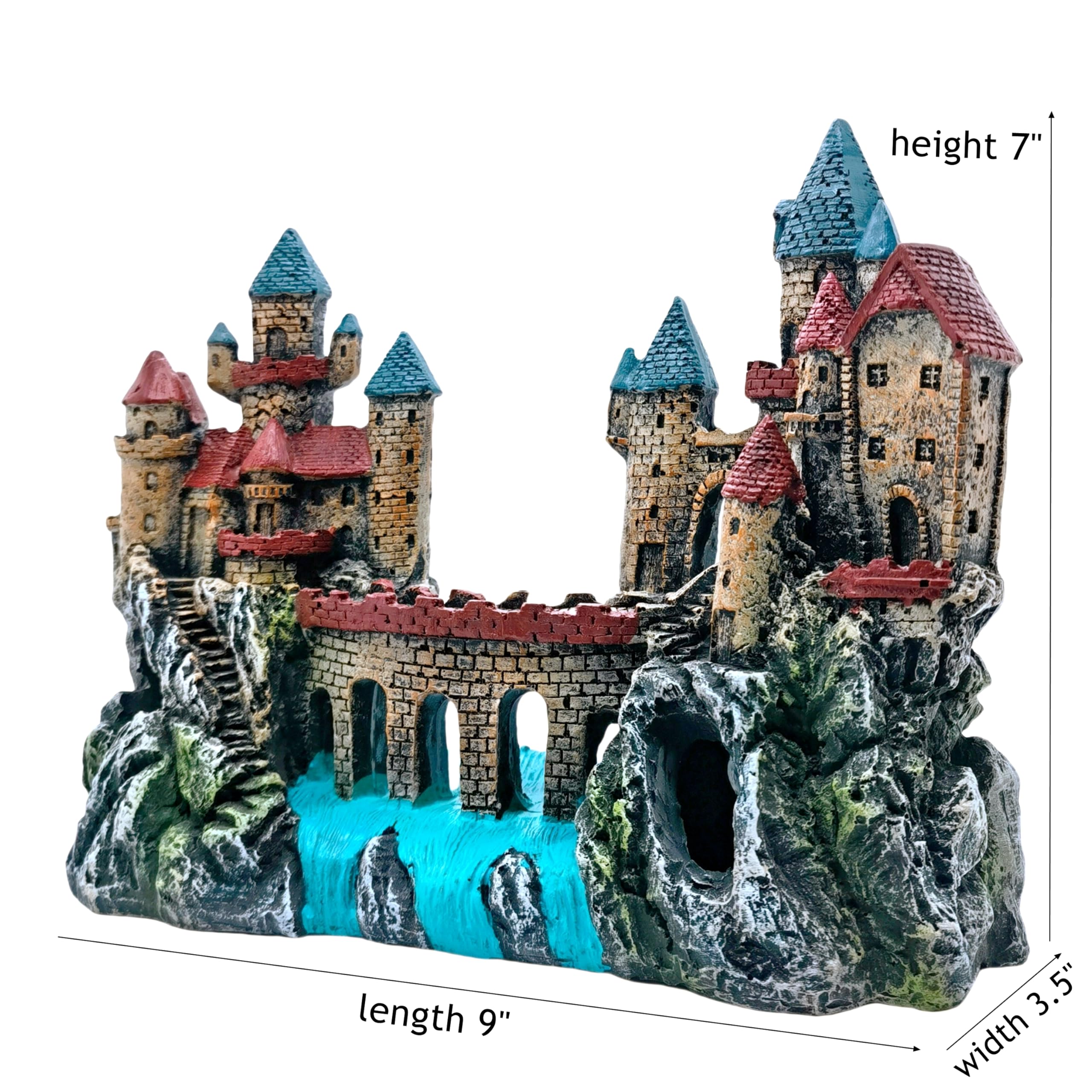 M2cbridge large-castle-hideout provides spacious shelter for fish to explore and rest.