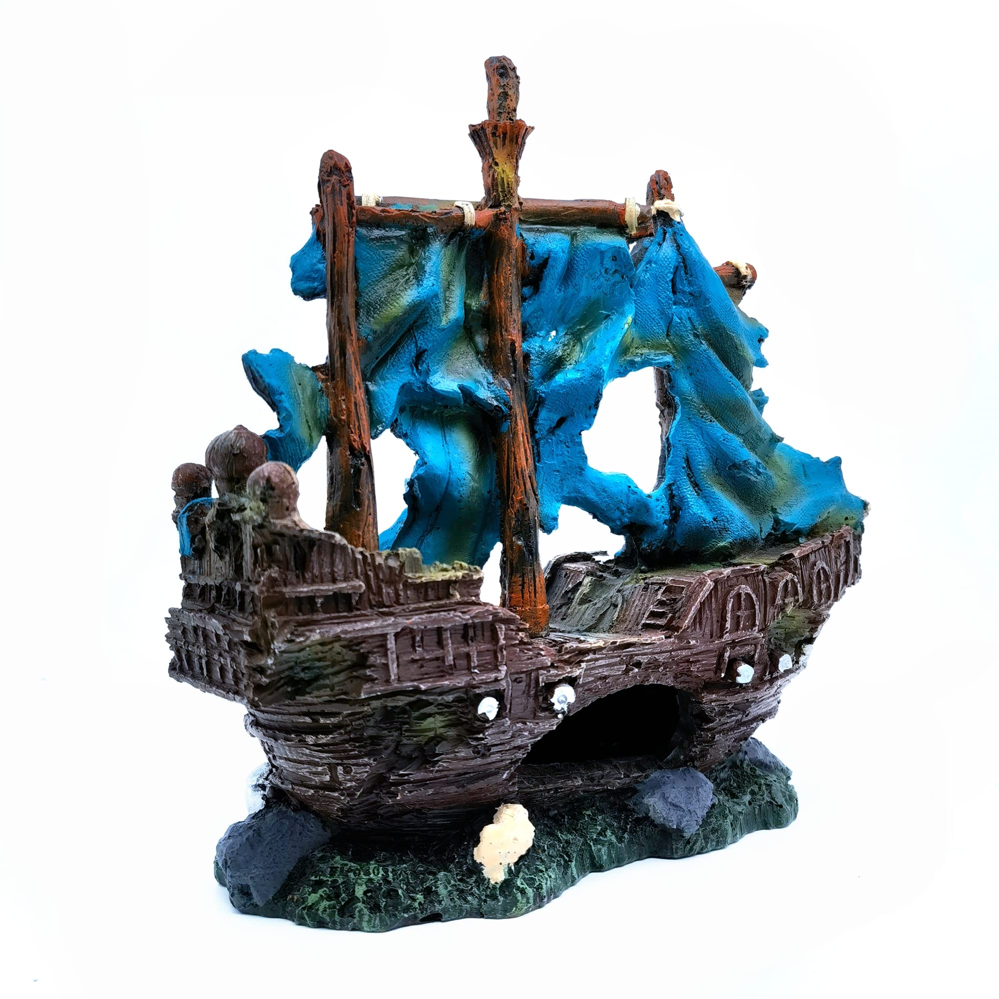 M2cbridge pet hideout cave rocks aquarium decor offers retreat areas for shy fish.