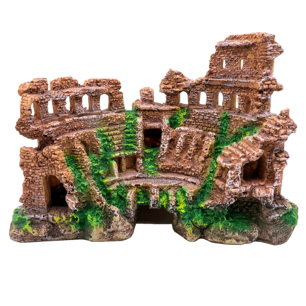 M2cbridge Roman column ruins angle view enhances aquarium scenery and hiding spots.