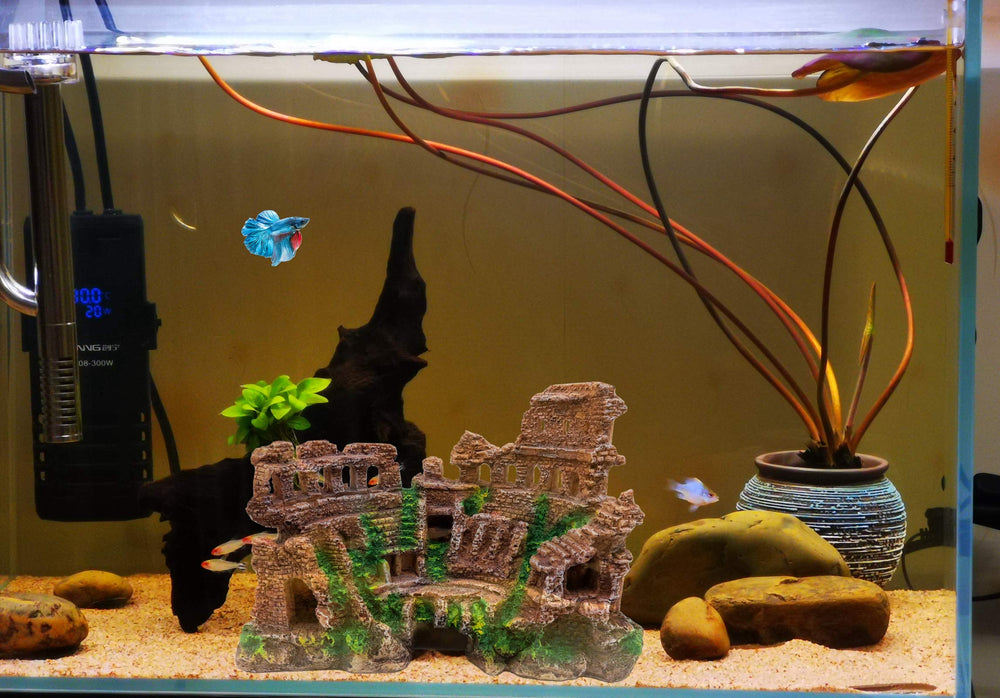 M2cbridge Roman column ruins terrarium and aquarium decor for engaging habitat.