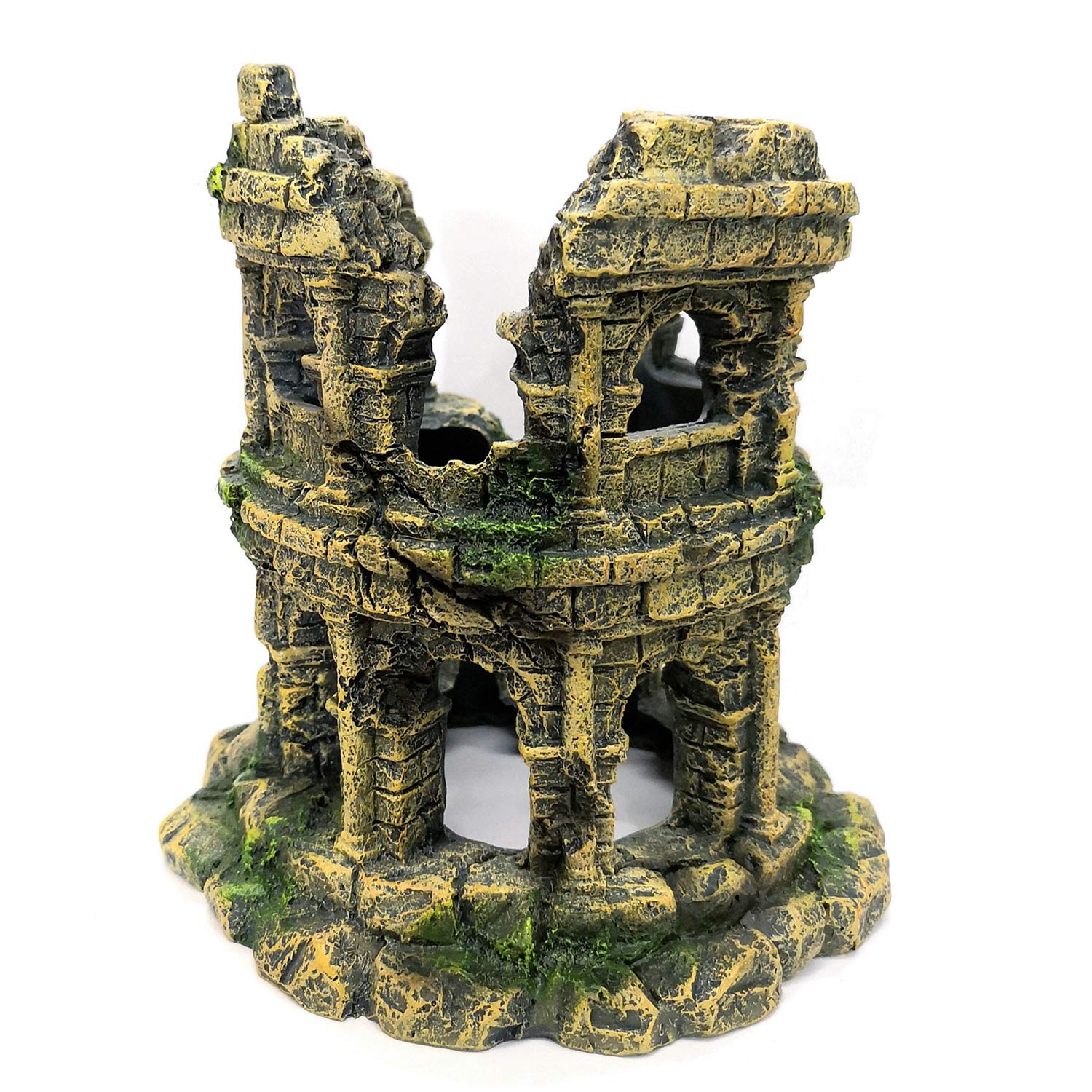 M2cbridge ruins-aquarium-hideout offers safe shelter and stress-relief hiding for small fish.