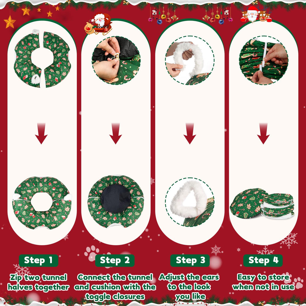 Maansfy donut tunnel is shape-shifting and easy to store.