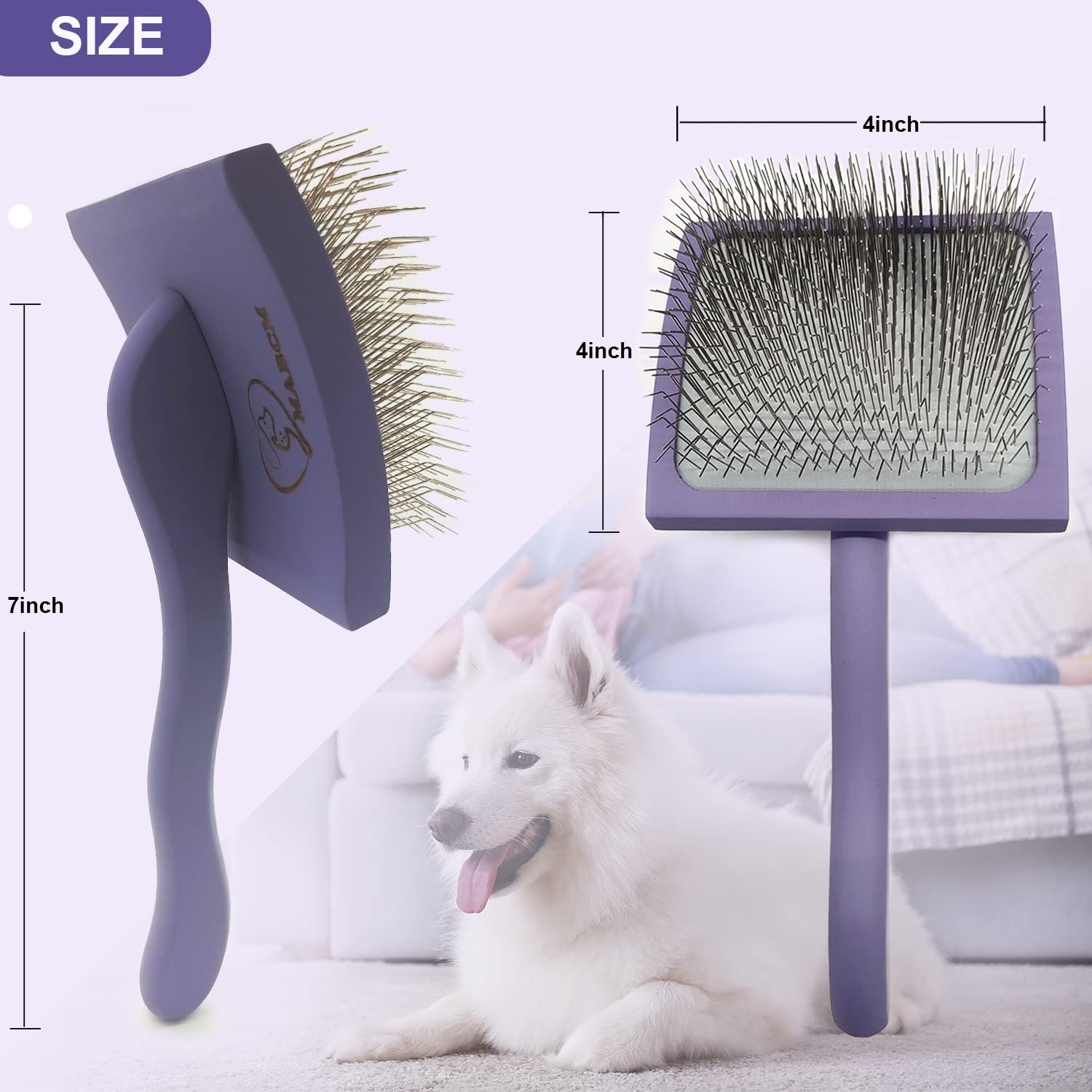MABCM retractable cushion pad protects skin while brushing.