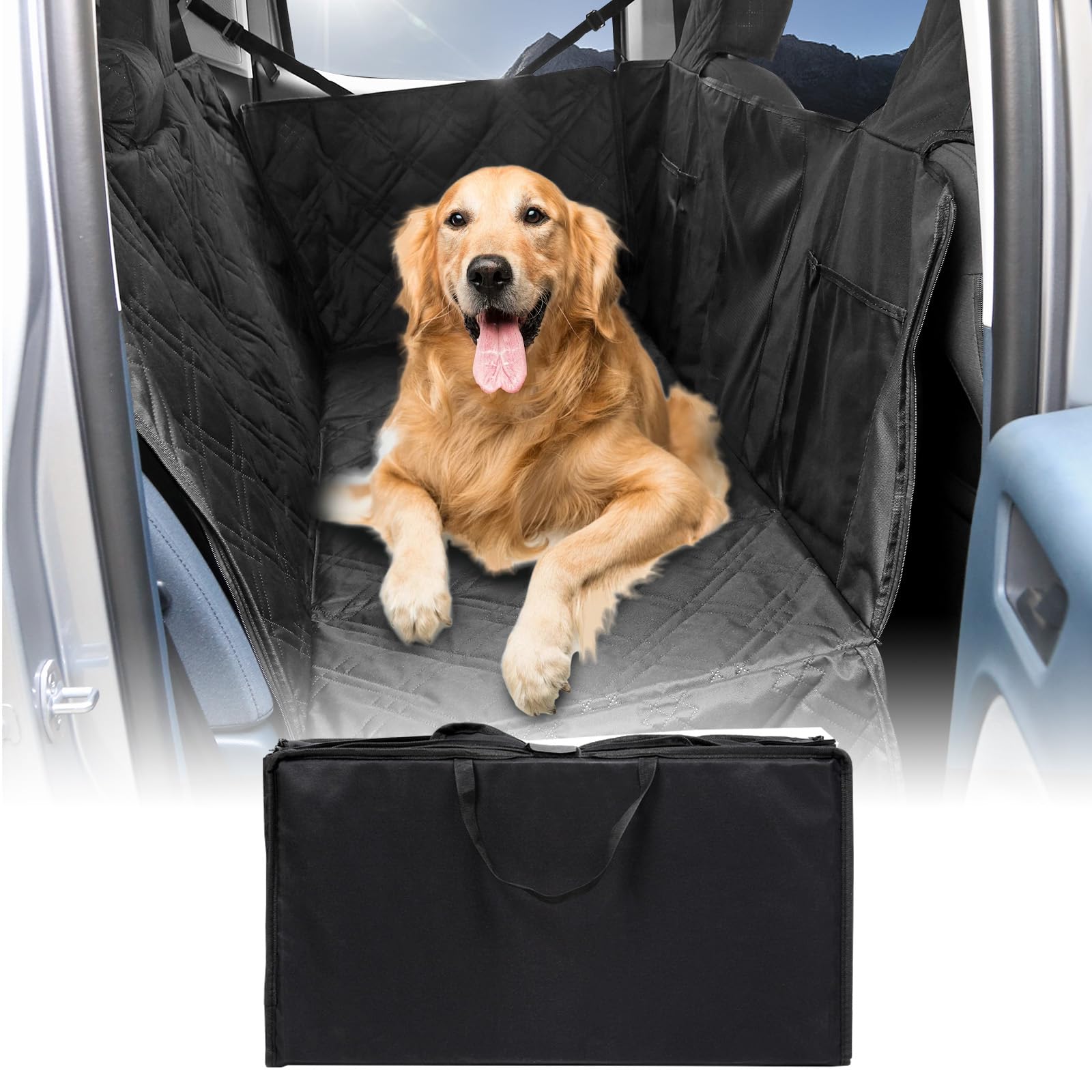 Mabett dog seat cover for Ford Maverick custom fit protects interior from spills and fur