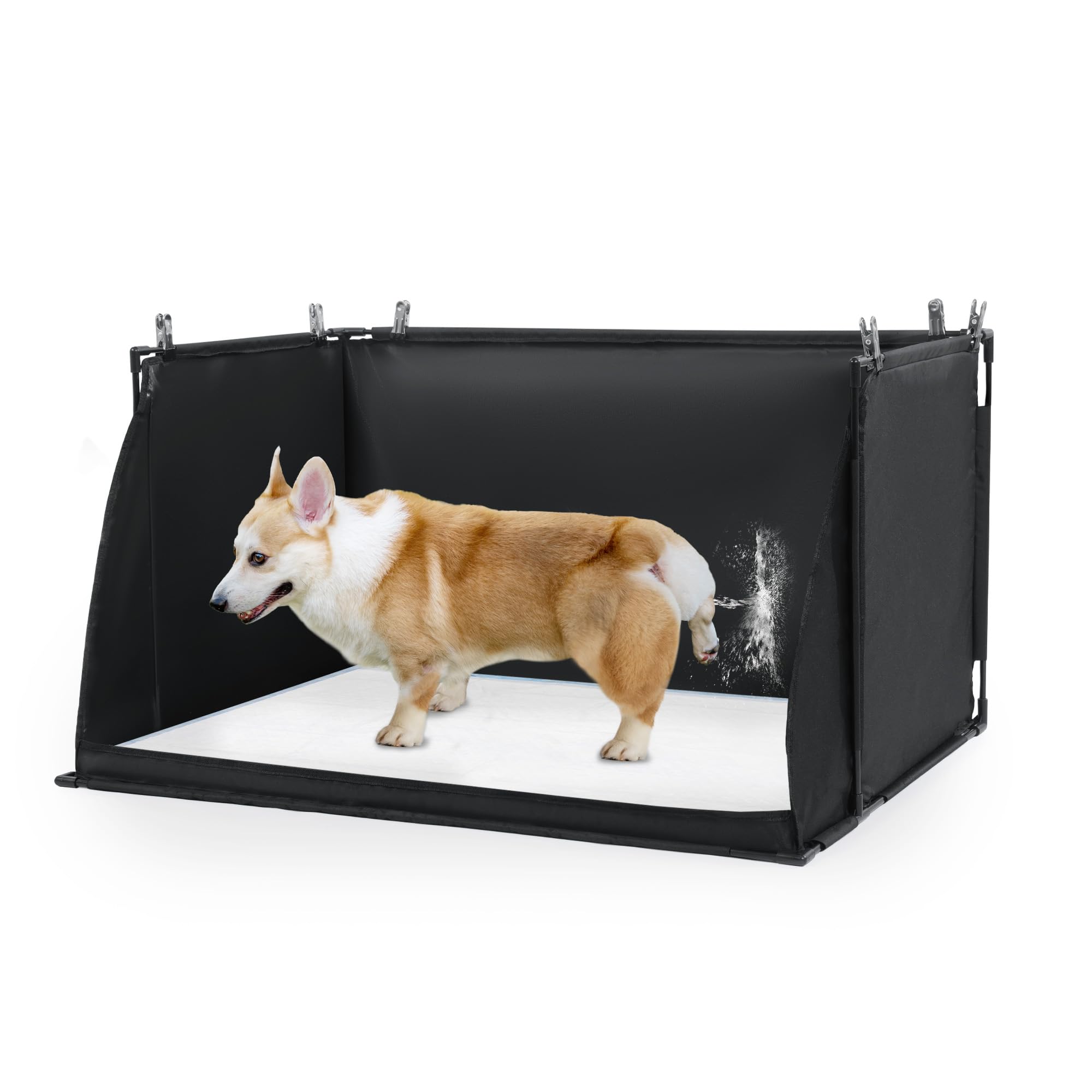 MABOZOO dog pee pad holder front view with elevated protection for training.