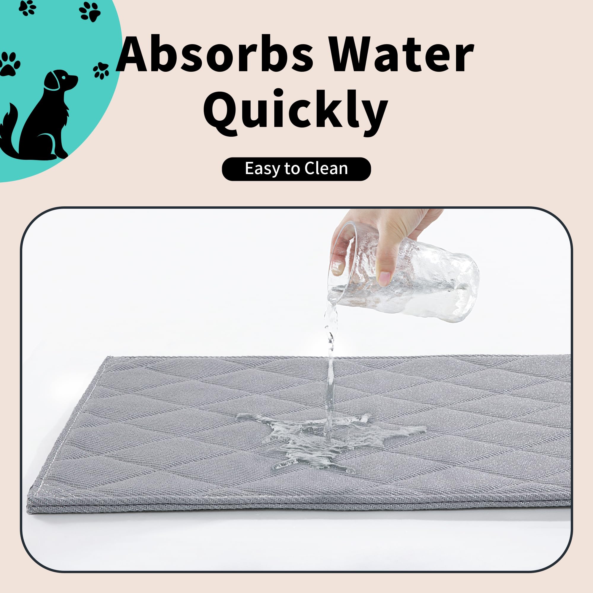 MABOZOO fast-absorption-leakproof illustrates quick liquid wicking to keep spaces dry.