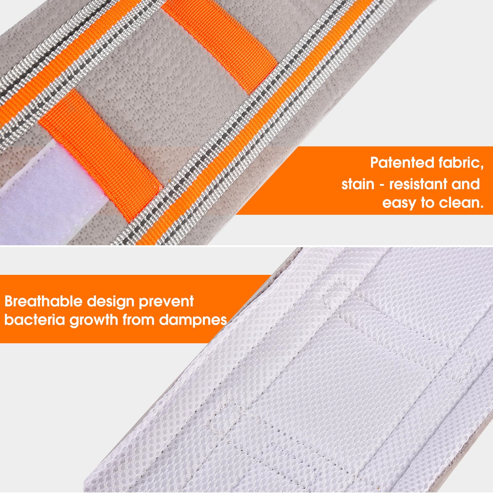 Macamolly harness orange visibility markings for safer, low-light use
