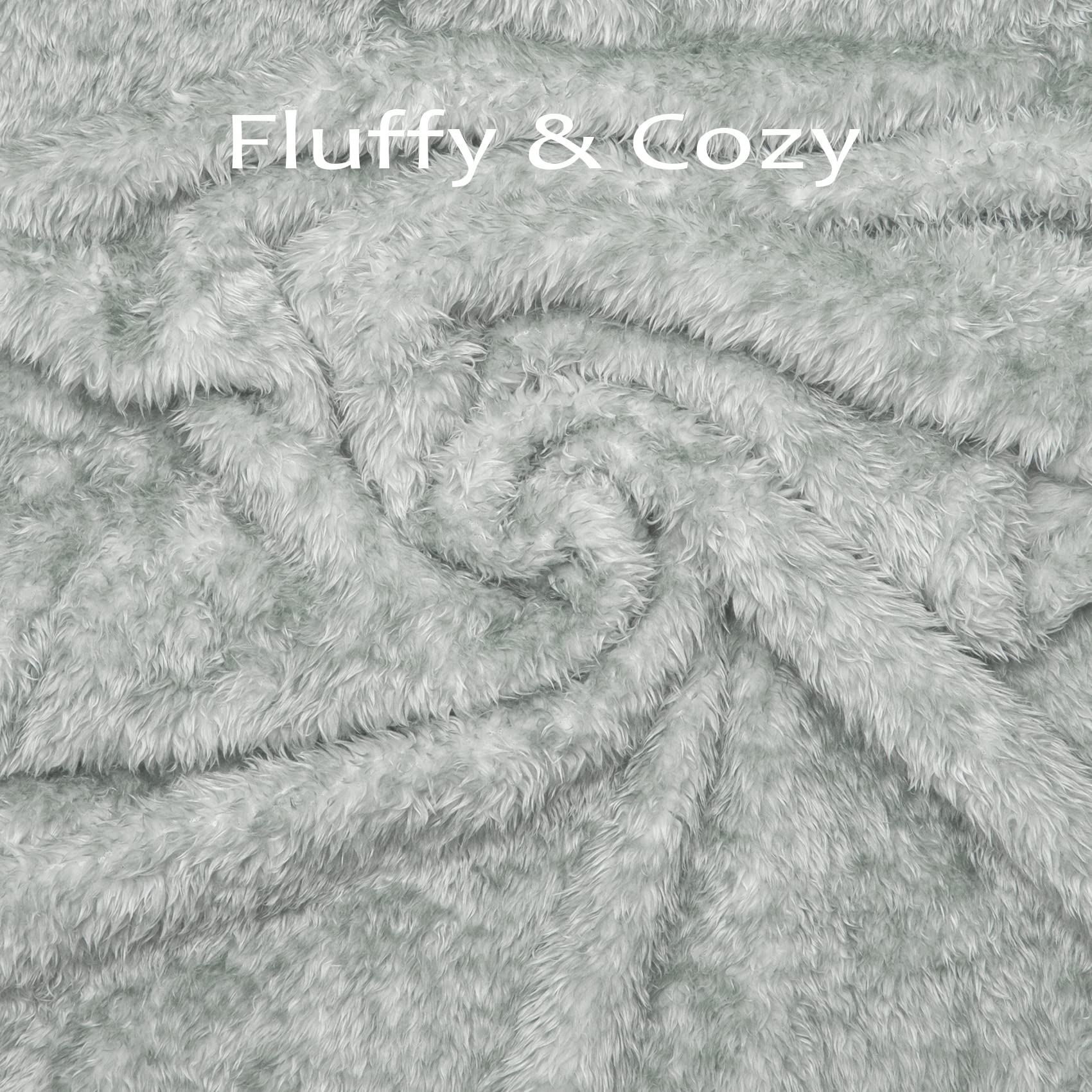 MACEVIA fluffy fleece dog blanket showing plush texture for warmth.