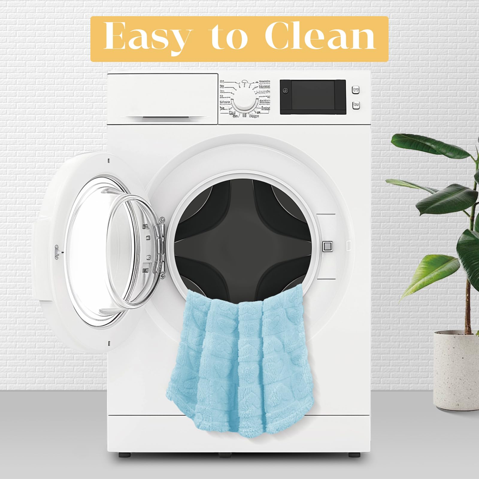 MACEVIA easy-care dog blanket machine washable on gentle cycle.