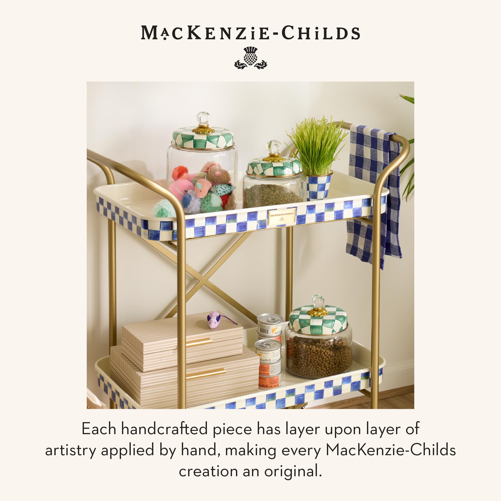 MACKENZIE-CHILDS cat dish gift-ready packaging appeals for gifts