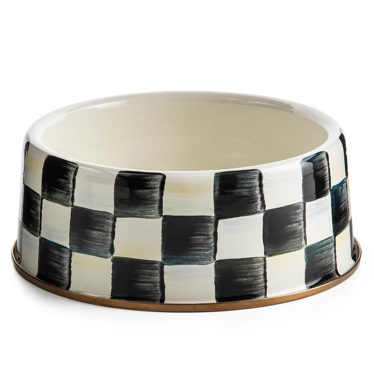 MacKenzie-Childs pet bowl closeup enamel finish ideal for daily meals