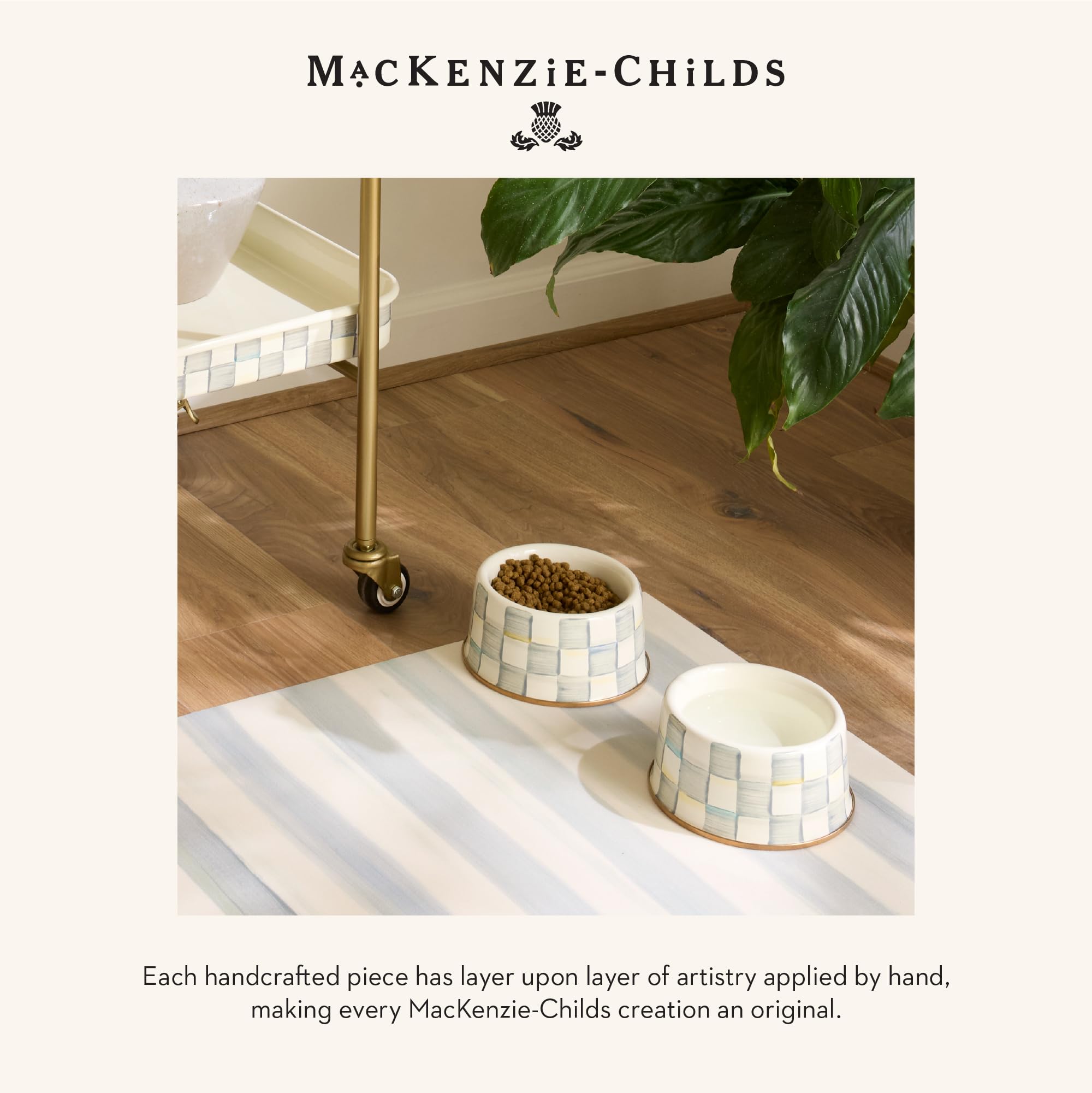 MacKenzie-Childs pet bowl gift-ready packaging for special occasions