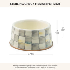 MacKenzie-Childs pet bowl heavy-gauge steel for durability and long life