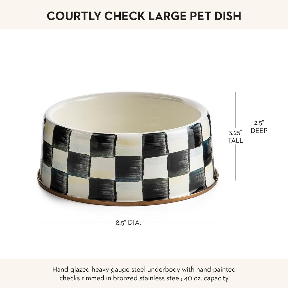 MacKenzie-Childs pet bowl large size fits bigger pets and portions
