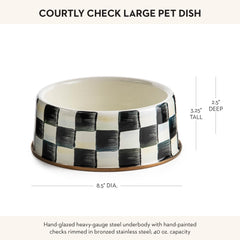 MacKenzie-Childs pet bowl large size fits bigger pets and portions